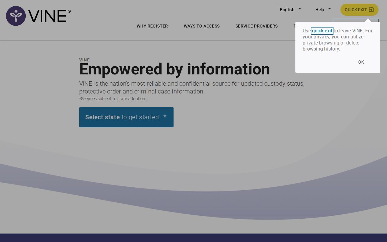 Kanabec County VINELink inmate search with Minnesota selected